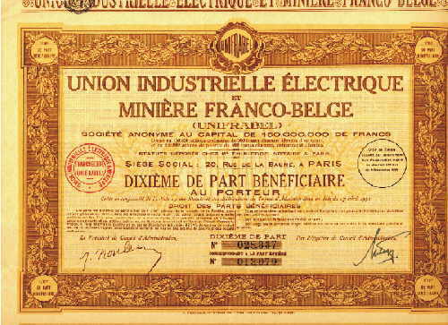 Union Industrielle Electrique et Miniere Franco-Belge (Unifrabel)