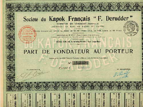 Societe du Kapok Francais F.Derruder