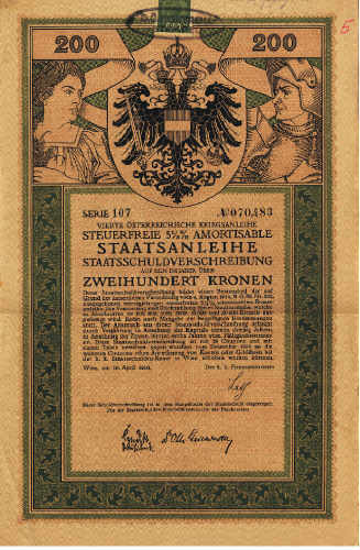 K.K. Schuldenkasse, 4.sterrr. Kriegsanleihe