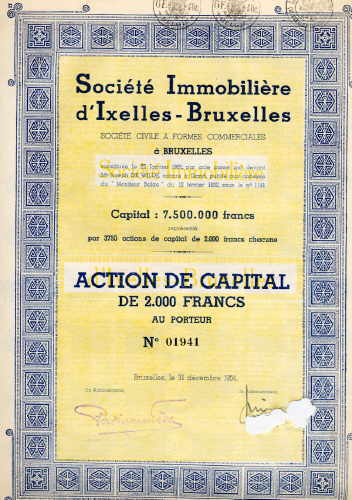 Societe Immobiliere d`Ixelles-Bruxelles