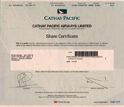 Cathay Pacific Airways