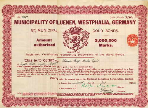 Municipility of Luenen/Westphalia