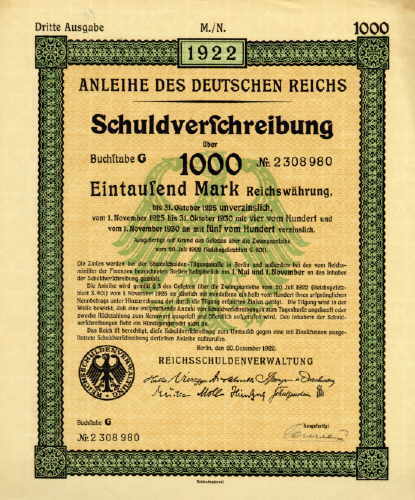 Anleihe des Deutschen Reiches