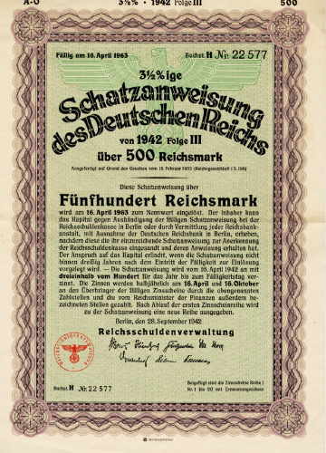 Schatzanweisung des Deutschen Reiches