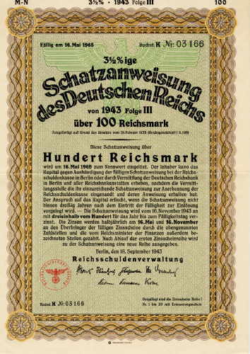 Schatzanweisung des Deutschen Reiches