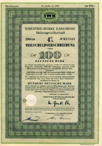 Iwka Historische Alte Aktien Und Wertpapie