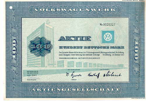 Vw Historische Alte Aktien Und Wertpapie