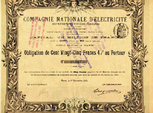 Compagnie Nationale d'Electricite Anciennement Systeme Ferranti