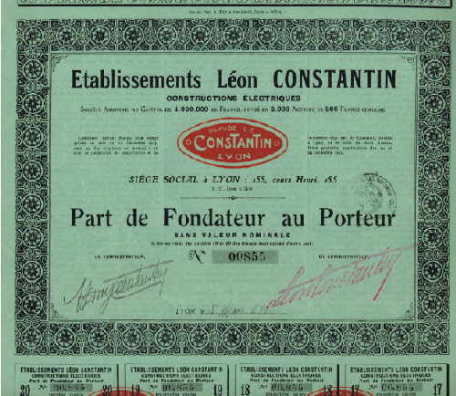 Etablissements Leon Constantin Constructions Electriques