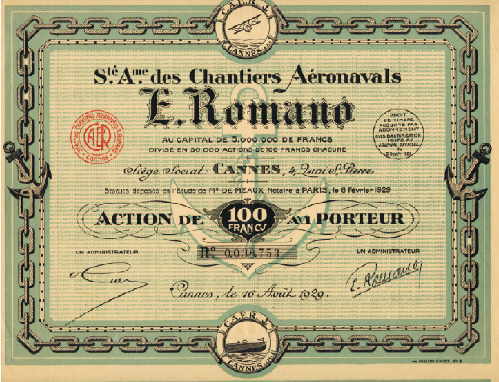 Ste. Ame. des Chantiers Aeronavals E. Romano