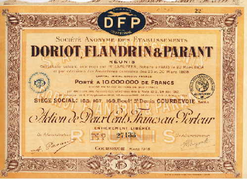 Etablissements Doriot, Flandrin & Parant Reunis