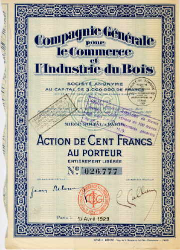 Commerce et l`Industrie du Bois