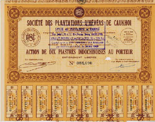 Societe des Plantations d`Heveas de Caukhoi