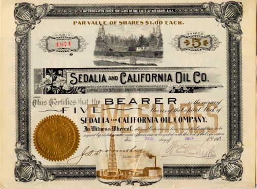 Sedalia and California Oil