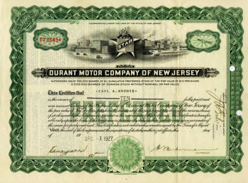 Durant Motor Co. of New Jersey